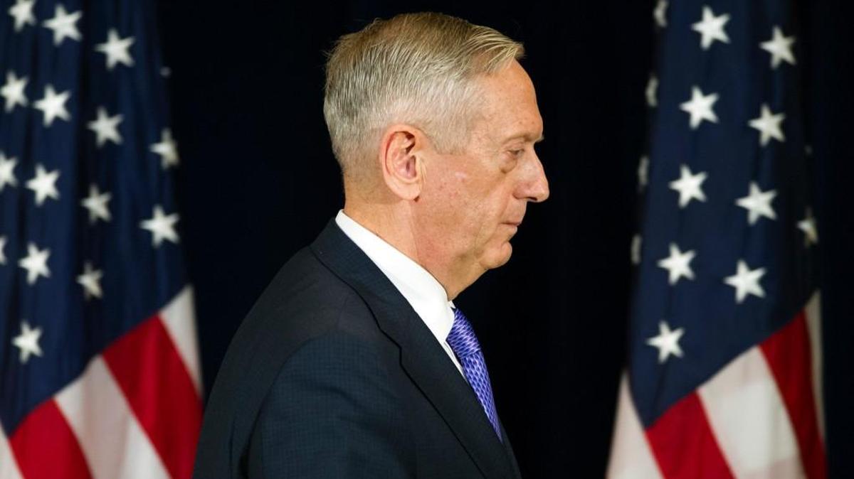 Secretary of Defense Jim Mattis walks from the podium after a news conference with Secretary of State Rex Tillerson, following a Diplomatic and Security Dialogue Meeting with a Chinese delegation on Wednesday, June 21, 2017.