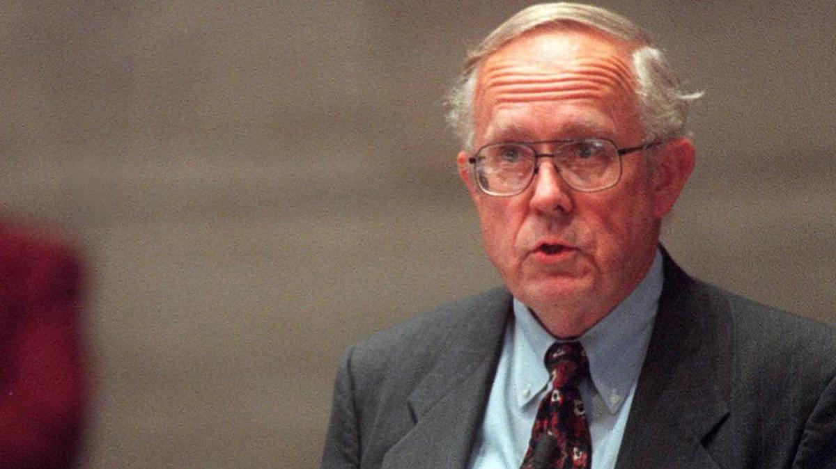 Then-state Sen. Marvin Singleton, a Republican from Seneca, spoke about a bill that would classify certain types of late-term abortion as murder on Sept. 16, 1999, in Jefferson City. The Senate later voted to override Gov. Mel Carnahan’s veto and the bill became law.