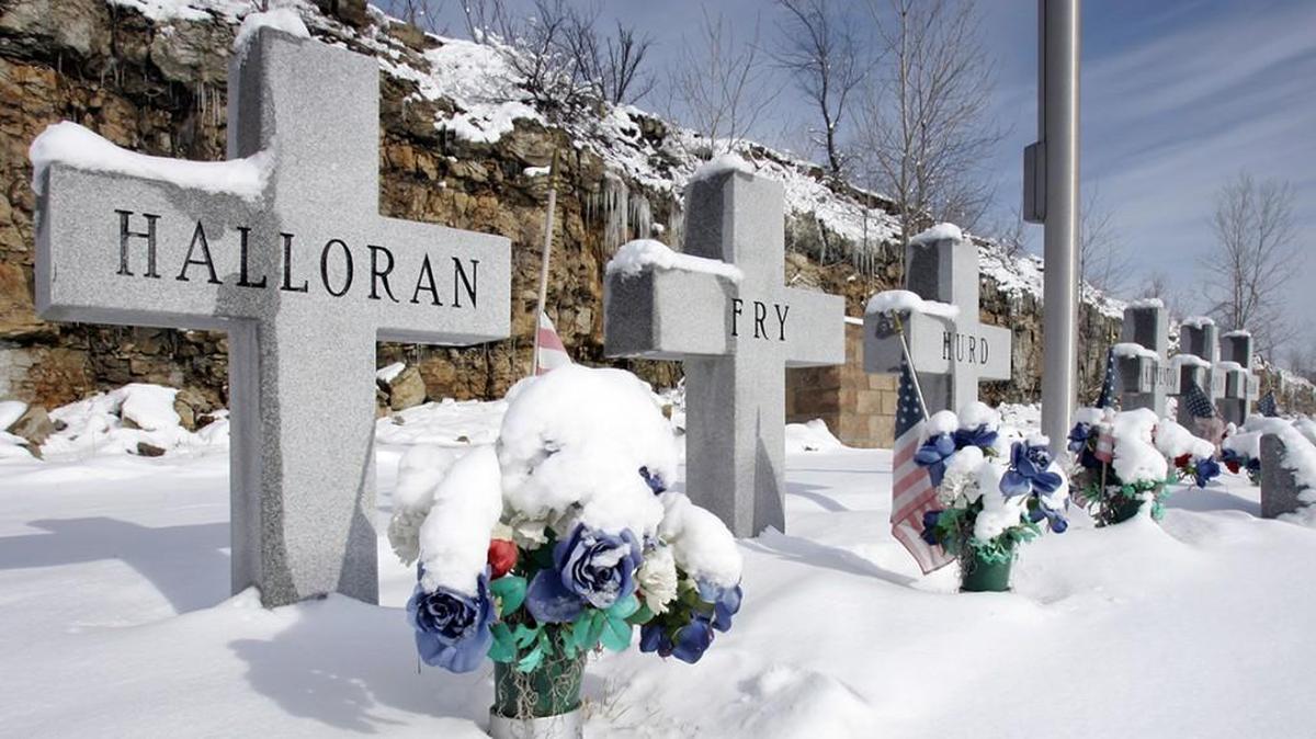A memorial for six firefighters who died in an arson-related explosion at a construction site in November 1988 is seen in this Star file photo.