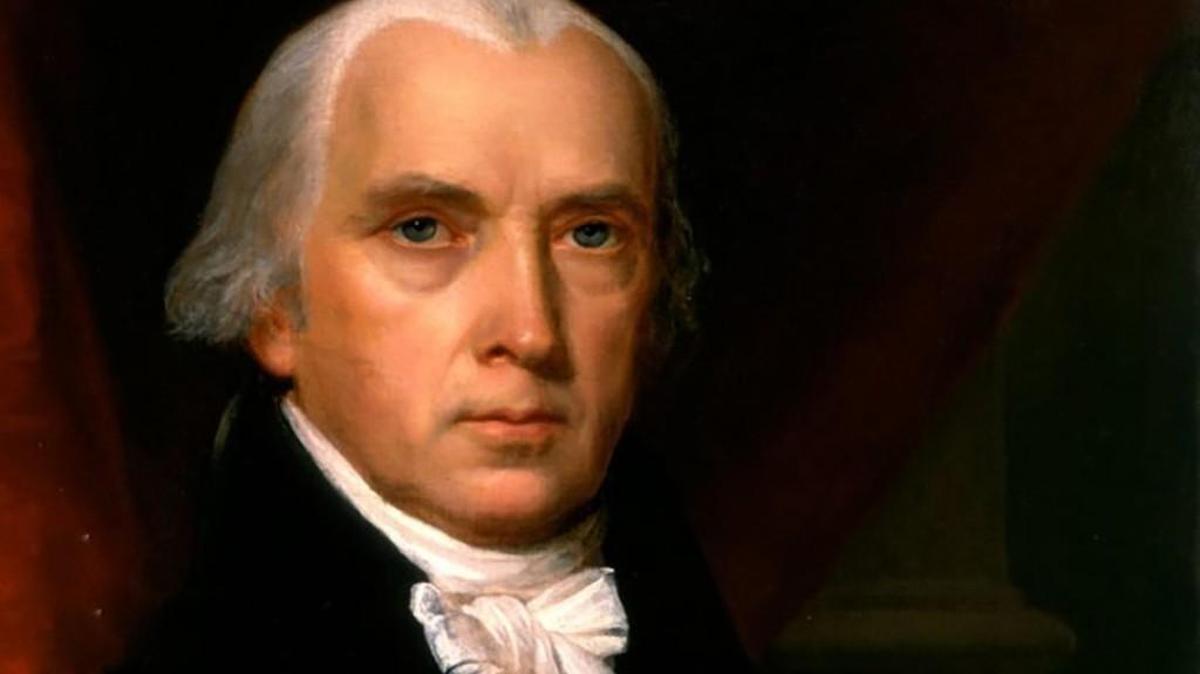 James Madison, the fourth president of the United States and author of the first drafts of the Constitution