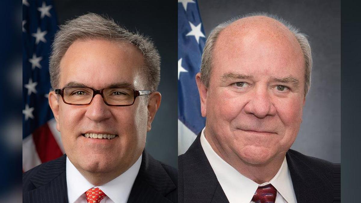 Andrew Wheeler, acting administrator of the Environmental Protection Agency, and R.D. James, assistant secretary of the Army for civil works