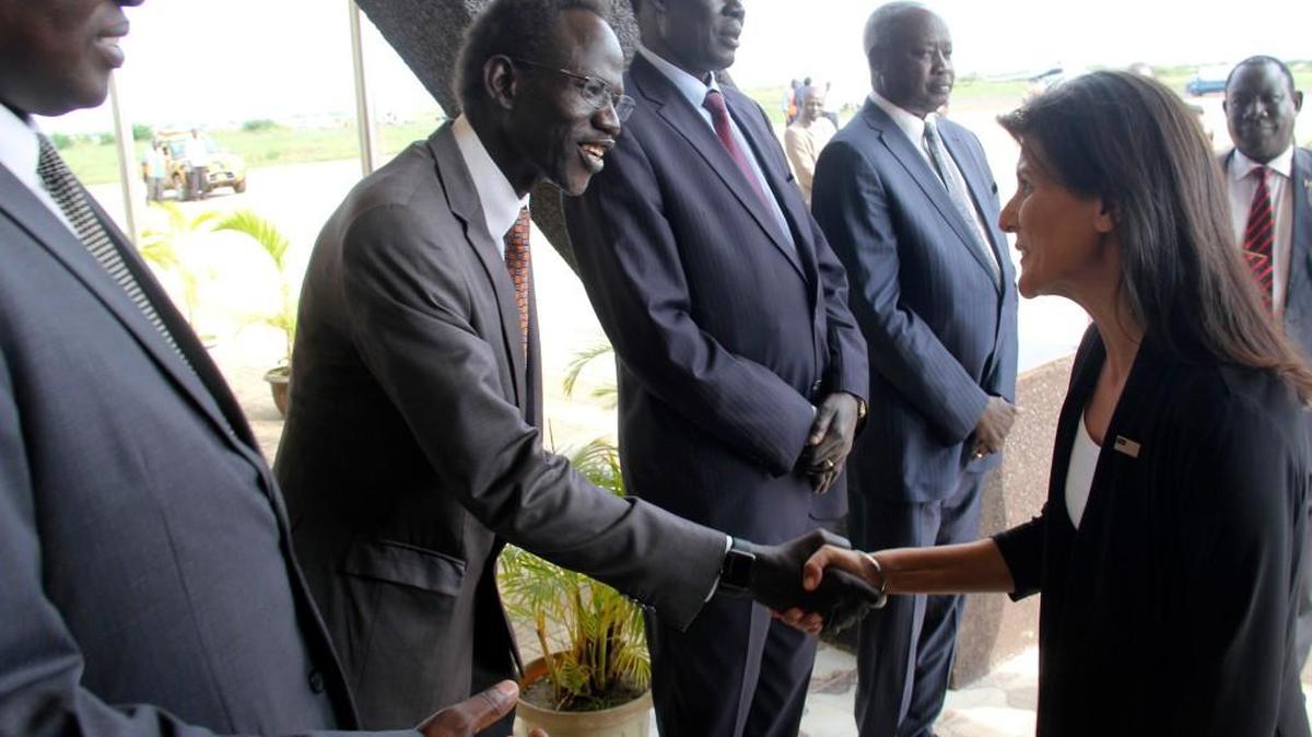 President Donald Trump is engaging with the international community, as with a peacemaking mission he dispatched U.N. ambassador Nikki Haley to in South Sudan and the Democratic Republic of Congo.