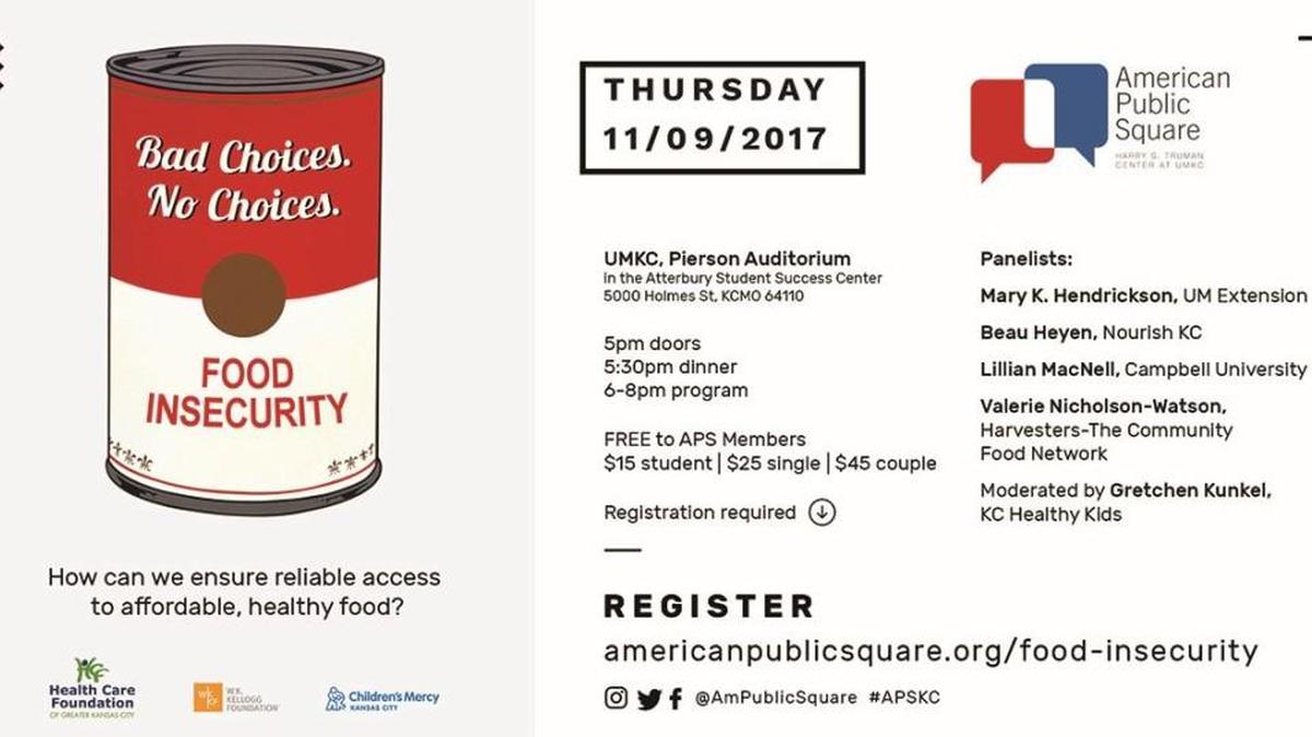 On Thursday, Nov. 9, American Public Square will present “Bad Choices. No Choices. Food Insecurity.”