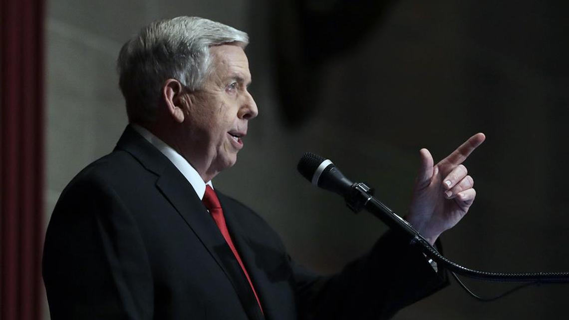 Missouri Gov. Mike Parson. (AP Photo/Jeff Roberson)