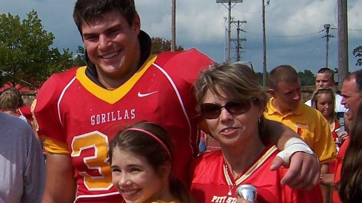 Nicki Langston, right, with son Zack and daughter Emma.