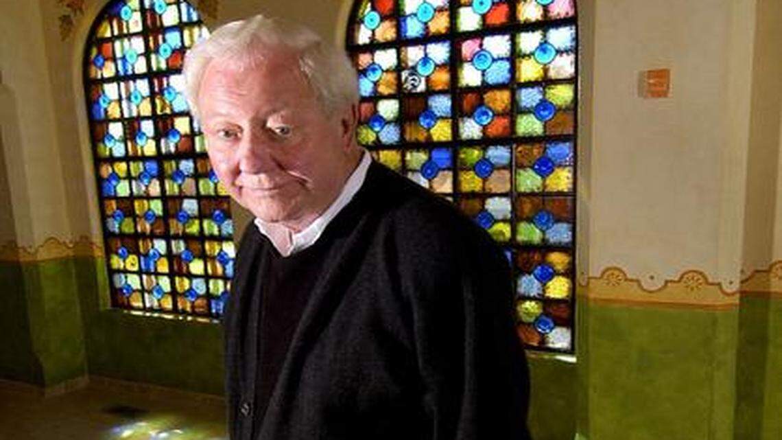
The late Rev. Norman Rotert oversaw a renovation of Visitation Church in Kansas City, which included new stained glass windows in the sanctuary. 
