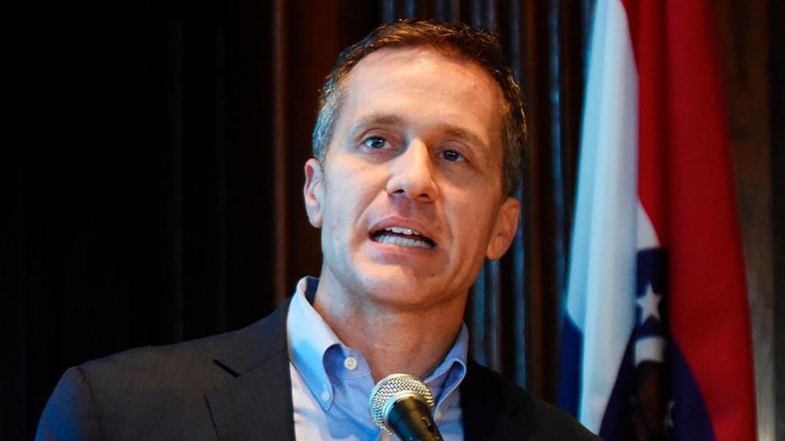 Missouri Gov. Eric Greitens speaks at a news conference about allegations related to his extramarital affair with his hairdresser, in Jefferson City, Mo., Wednesday, April 11, 2018. Greitens initiated a physically aggressive unwanted sexual encounter with his hairdresser and threatened to distribute a partially nude photo of her if she spoke about it, according to testimony from the woman released Wednesday by a House investigatory committee. (Julie Smith/The Jefferson City News-Tribune via AP)