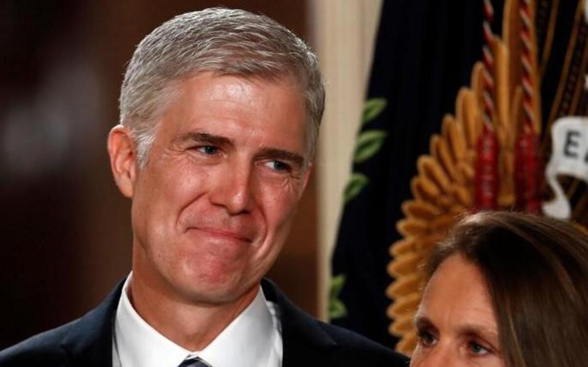 Judge Neil Gorsuch is President Donald Trump’s nominee for the Supreme Court. (Gorsuch is shown with his wife, Louise, at a White House presentation in January.)
