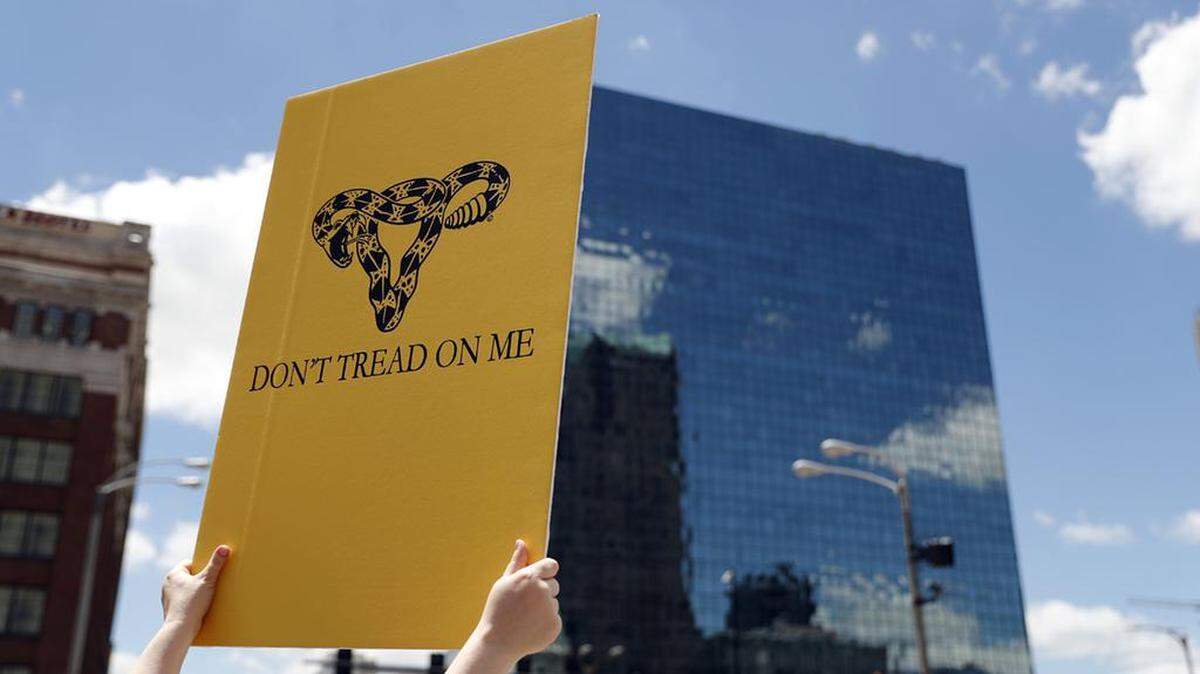 Abortion-rights supporters take part in a protest Thursday, May 30, 2019, in St. Louis. (AP Photo/Jeff Roberson)