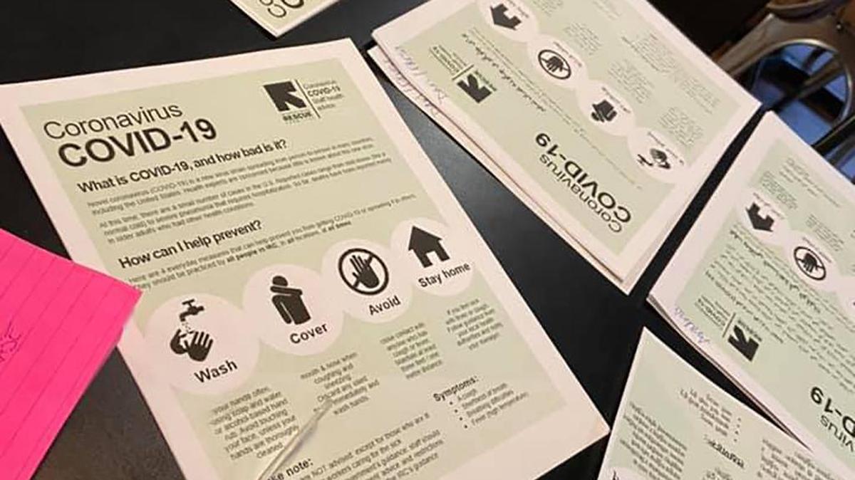 RefugeKC, a Christian organization that assists refugees settling in Kansas City, distributed flyers to teach volunteers how to avoid transmitting the coronavirus that causes COVID-19.