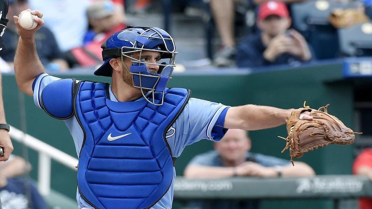 
Royals backup catcher Drew Butera got the start Sunday against the Red Sox at Kauffman Stadium.
