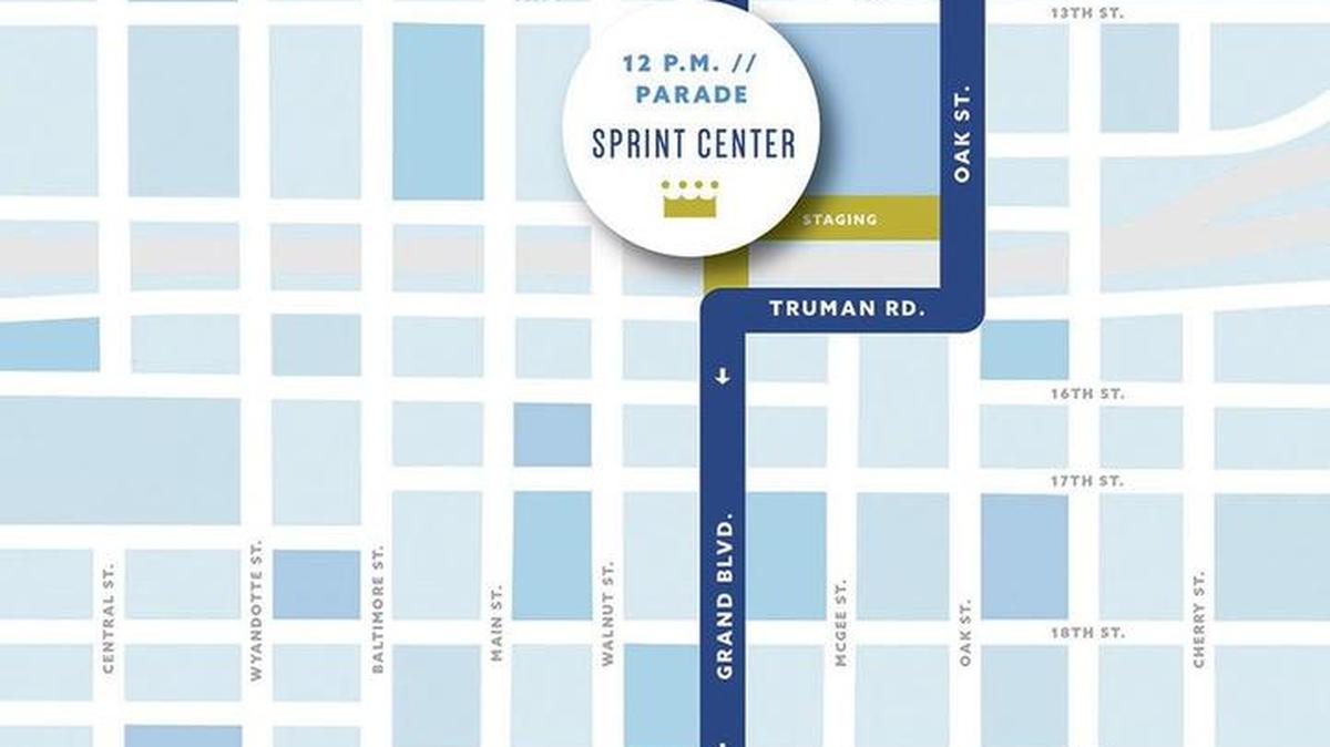 Here’s the parade route map for Tuesday’s World Series celebration in downtown Kansas City.