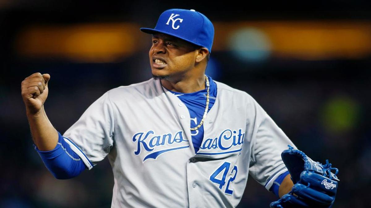 
Edinson Volquez was the Royals starting pitcher for Sunday’s game against the Blue Jays.
