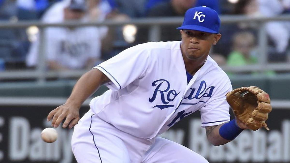 
Cheslor Cuthbert started at third base for the Royals in Saturday’s game agains the Blue Jays in Toronto.

