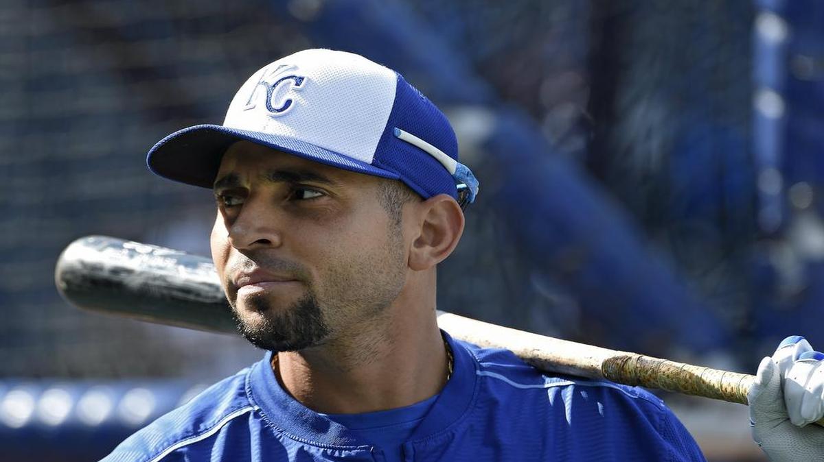 
Royals second baseman Omar Infante 
