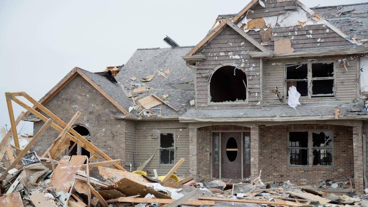 House damage from storm