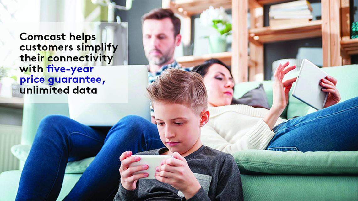 Comcast helps customers simplify their connectivity with five-year price guarantee, unlimited data