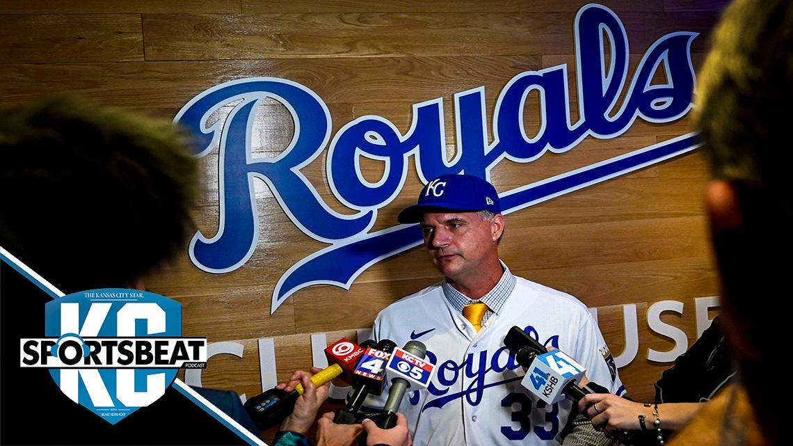 New Royals manager Matt Quatraro talked to the media after a press conference Thursday, Nov. 3, 2022, at Kauffman Stadium. The Royals hired Quatraro to replace Mike Matheny, who was fired at the end of the season.