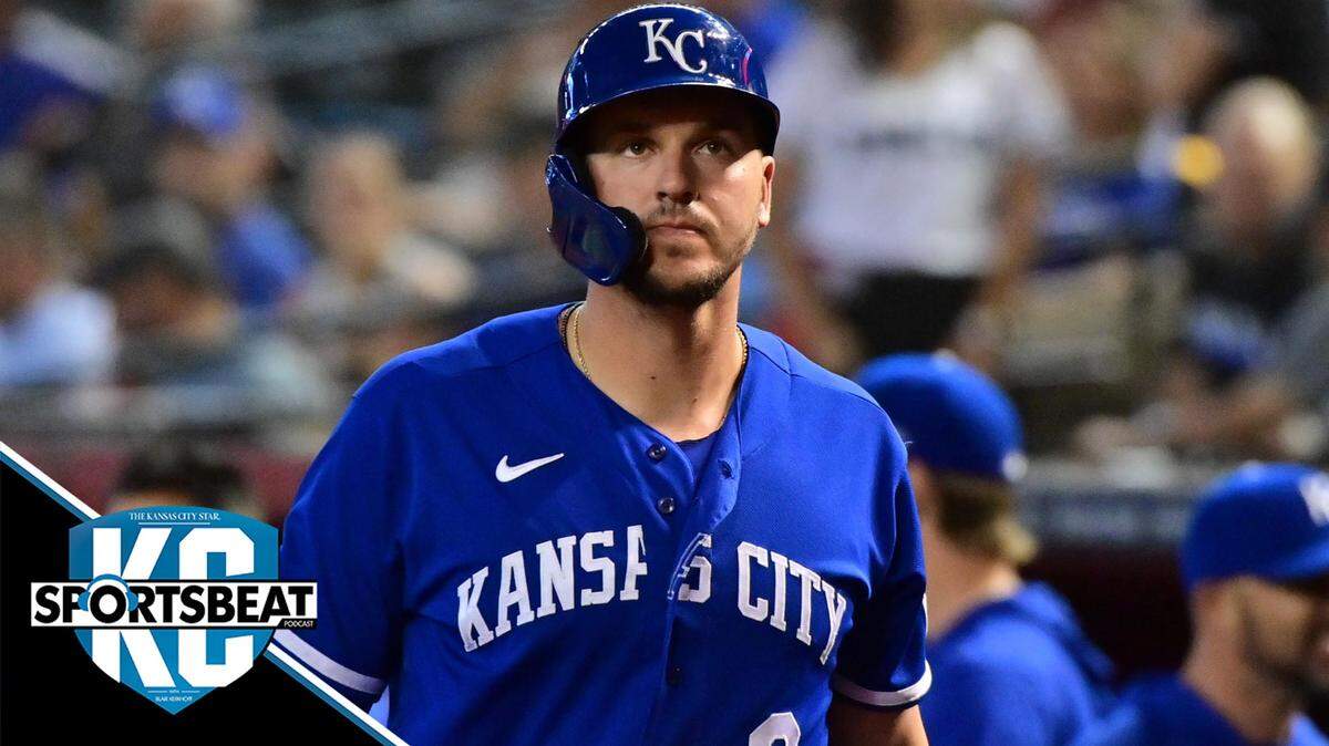 Apr 26, 2023; Phoenix, Arizona, USA; Kansas City Royals first baseman Vinnie Pasquantino (9) looks on prior to the game against the Arizona Diamondbacks at Chase Field. Mandatory Credit: Matt Kartozian-USA TODAY Sports