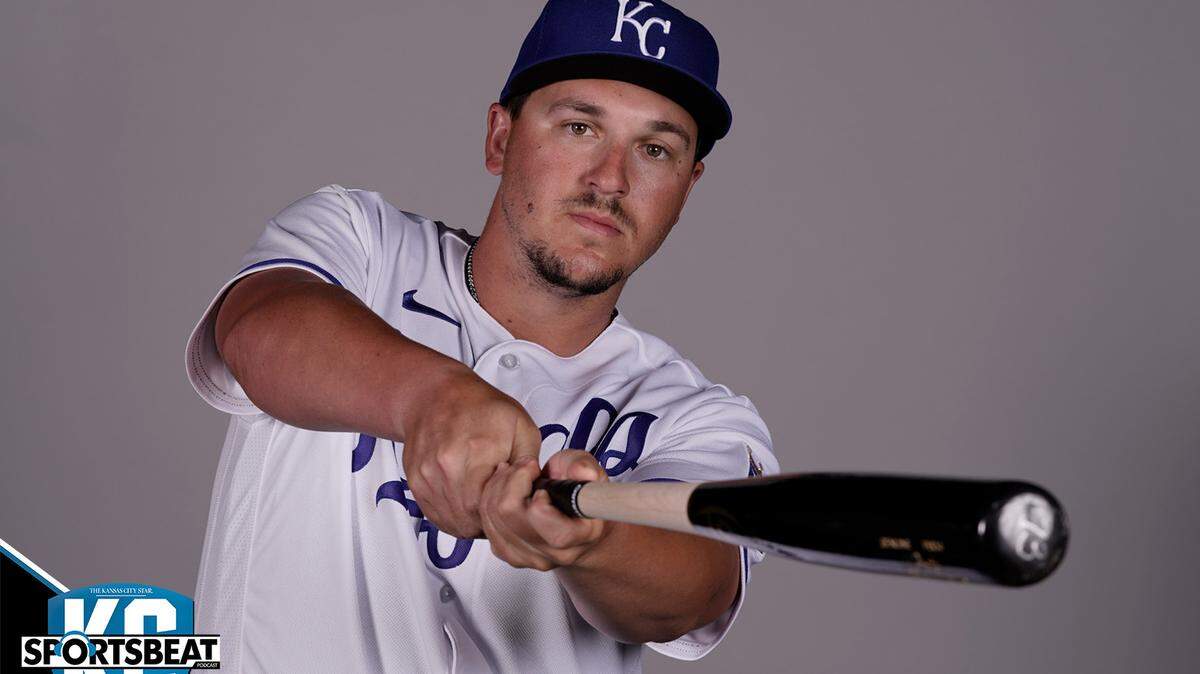This is a 2022 photo of Vinnie Pasquantino of the Kansas City Royals baseball team taken Sunday, March 20, 2022, in Surprise, Ariz. (AP Photo/Charlie Riedel)