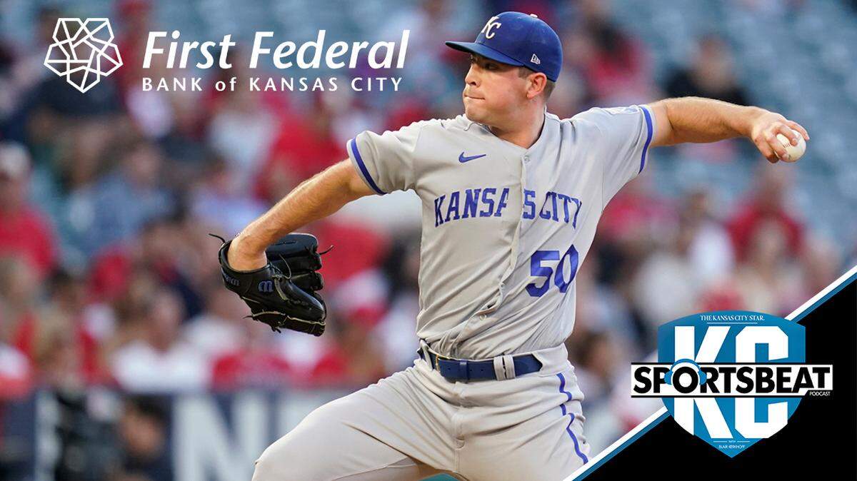 Kansas City Royals starting pitcher Kris Bubic (50) throws during the third inning of a baseball game against the Los Angeles Angels in Anaheim, Calif., Monday, June 20, 2022. (AP Photo/Ashley Landis)