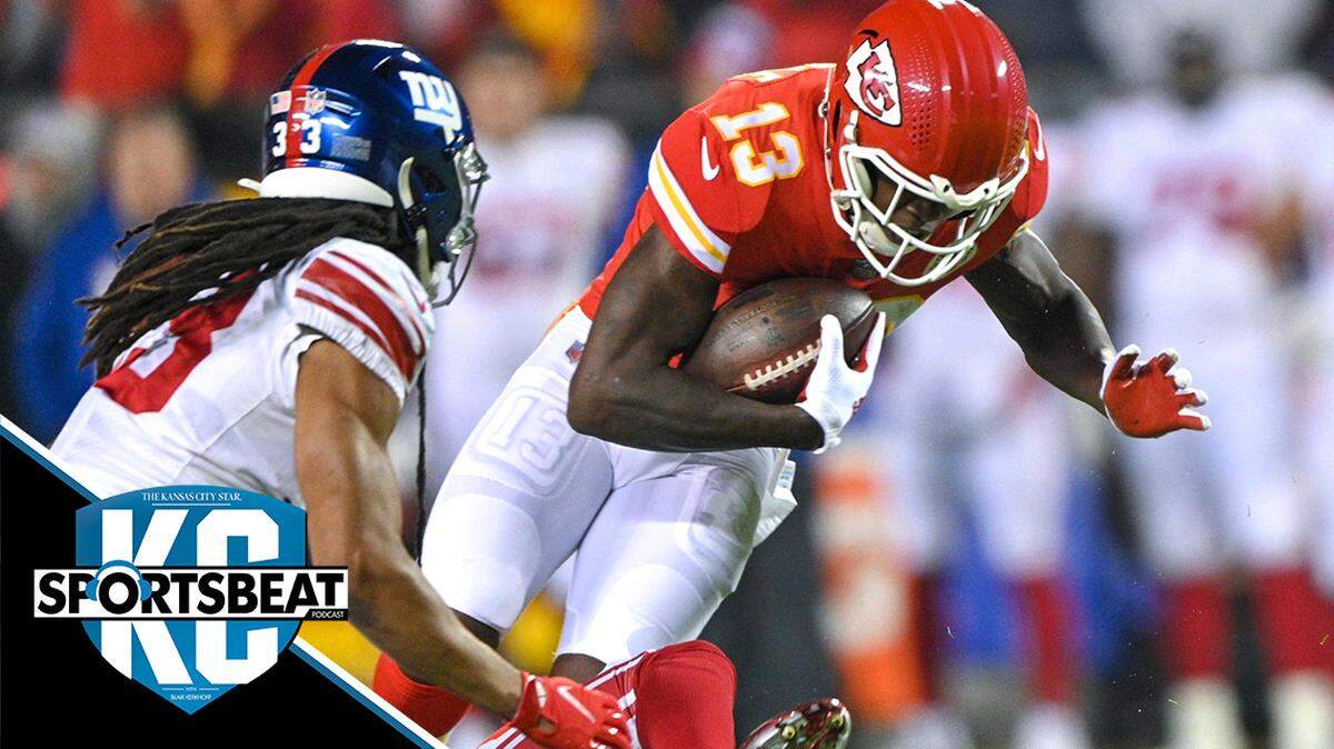 Kansas City Chiefs wide receiver Byron Pringle (13) runs for a gain during the first-half of the Chiefs-Giants game on Monday, Nov. 1, 2021 at Arrowhead Stadium in Kansas City.