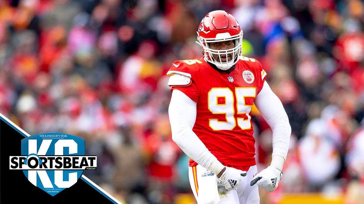 Kansas City Chiefs defensive tackle Chris Jones (95) celebrates a tackle for a loss during the second half of an NFL football game against the Seattle Seahawks at Arrowhead Stadium on Saturday, Dec. 24, 2022, in Kansas City.