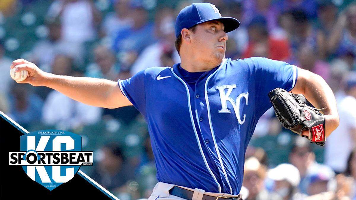 Kansas City Royals starting pitcher Brad Keller throws against the Chicago Cubs in the first inning of a baseball game Friday, Aug. 20, 2021, in Chicago. (AP Photo/Nam Y. Huh)