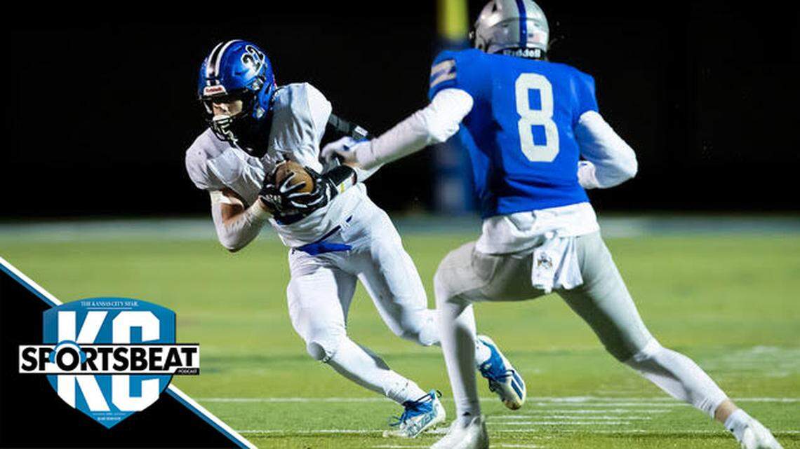 Olathe Northwest’s Max Keller breaks off a run during his team’s 35-33 win over Olathe West in the Kansas high school football playoffs Friday night.