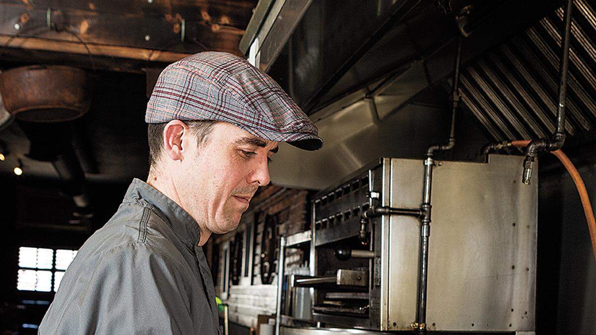 Chef Shaun Brady in the kitchen