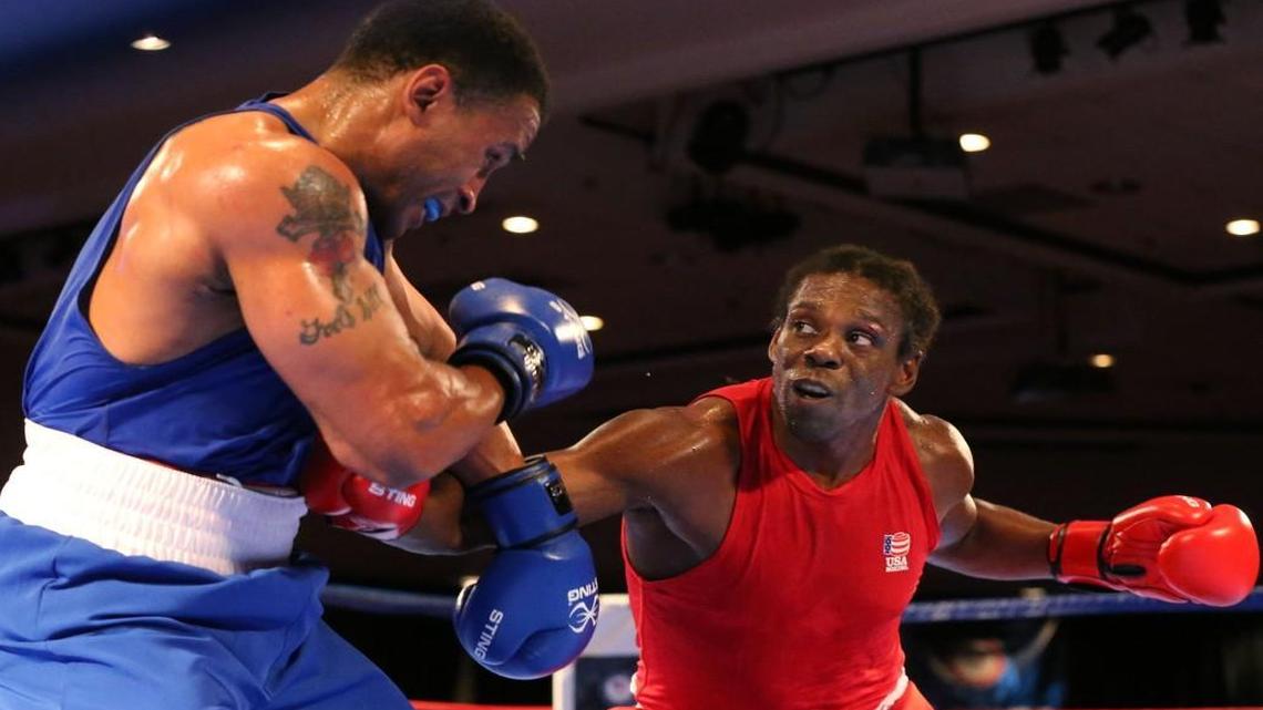 Cam Awesome (right) competed against DeRae Crane on Wednesday in the U.S. Olympic Boxing Trials in Reno, Nev. Awesome beat Crane that night and again on Saturday.