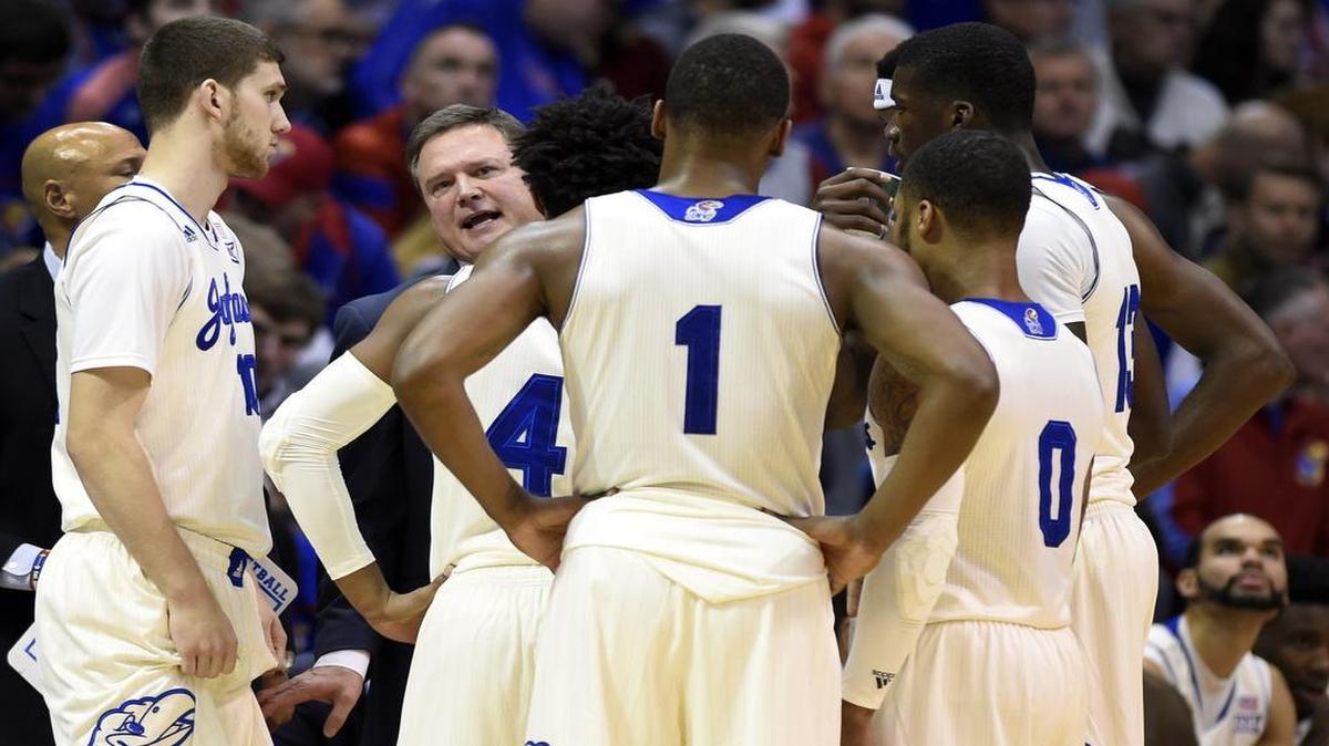 Bill Self’s KU men’s basketball team fell from No. 4 to No. 7 in the latest AP Top 25.