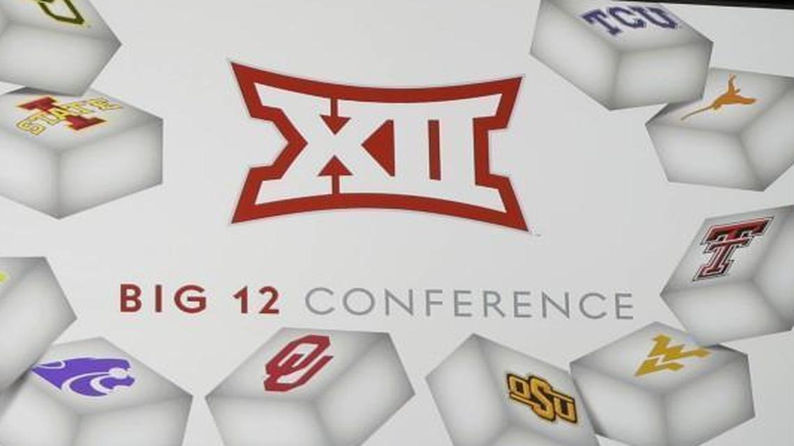 The Big 12 logo was shown during Media Days this week.