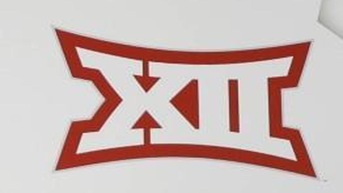 The Big 12 logo was shown during the Big 12 college football media days in Dallas last year.