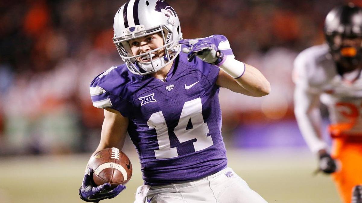 
K-State wide receiver Curry Sexton topped 1,000 yards as a senior.
