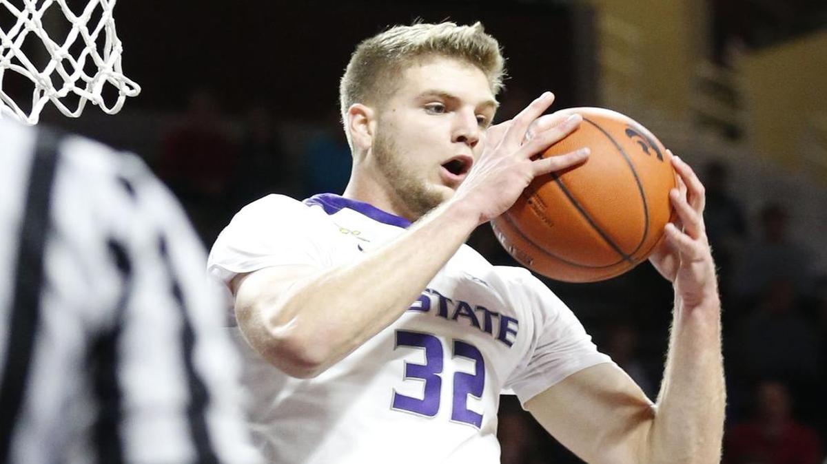K-State forward Dean Wade grabbed a rebound against Robert Morris on Tuesday night in Manhattan, Kan.