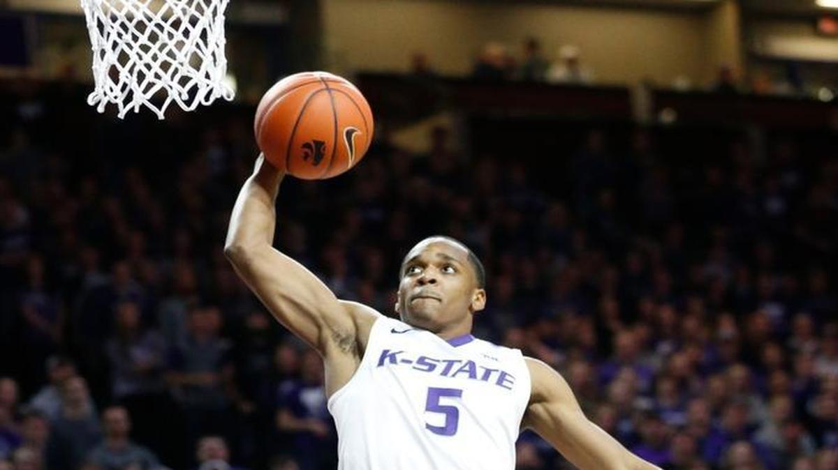 K-State guard Barry Brown goes in for two points against TCU earlier this season.
