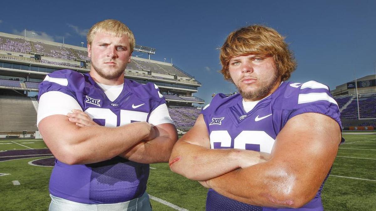 
Will Geary (right) is called the freak by teammates, including fellow defensive tackle Travis Britz, because of his feats in the weight room.


