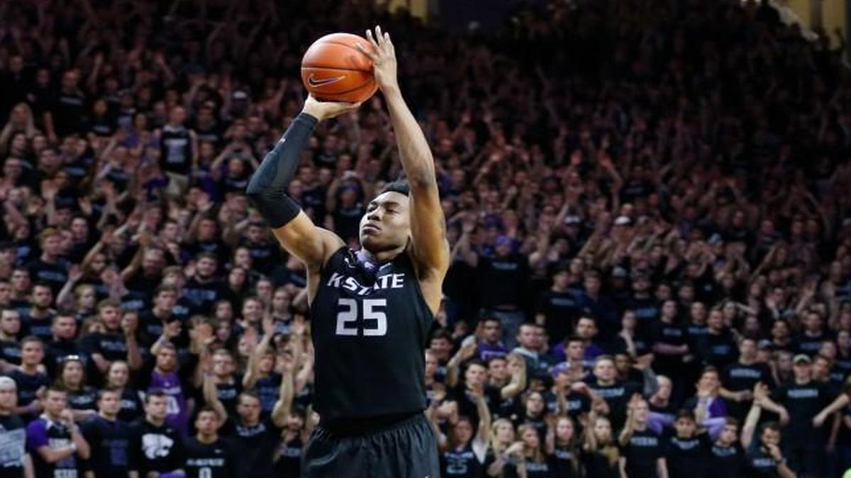 K-State forward Wesley Iwundu takes a technical shot after a double technical in the second half Saturday as K-State defeated West Virginia.(January 21, 2017)