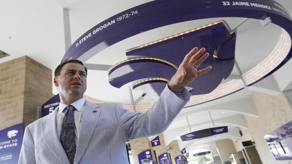 Kansas State athletic director John Currie oversaw a $90 million expansion to the west section of Bill Snyder Family Stadium among other projects during his tenure in Manhattan.