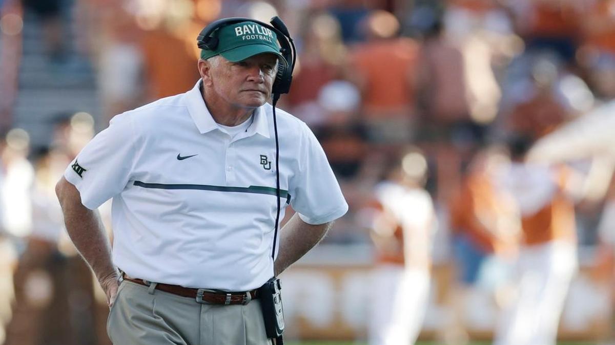 Baylor coach Jim Grobe watches from the sideline as the Bears play a football game against Texas. (AP Photo/Eric Gay, File)