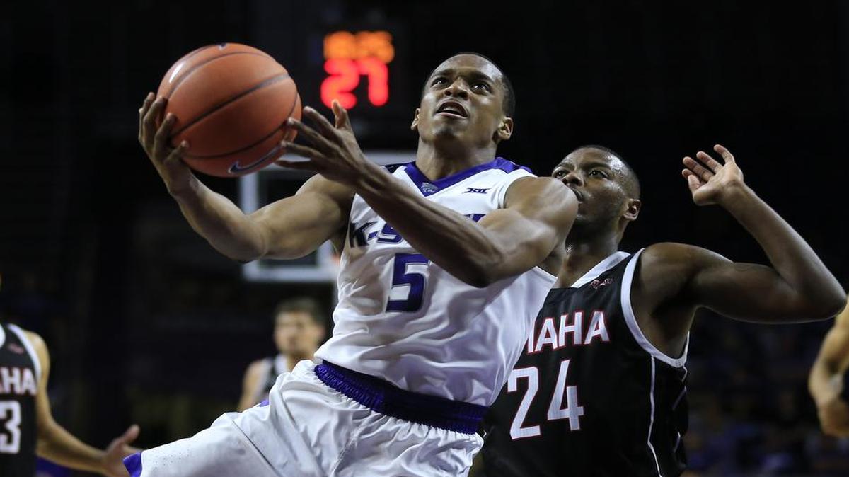 After two games this season, guard Barry Brown (left) leads K-State in scoring at 16.5 points per game.