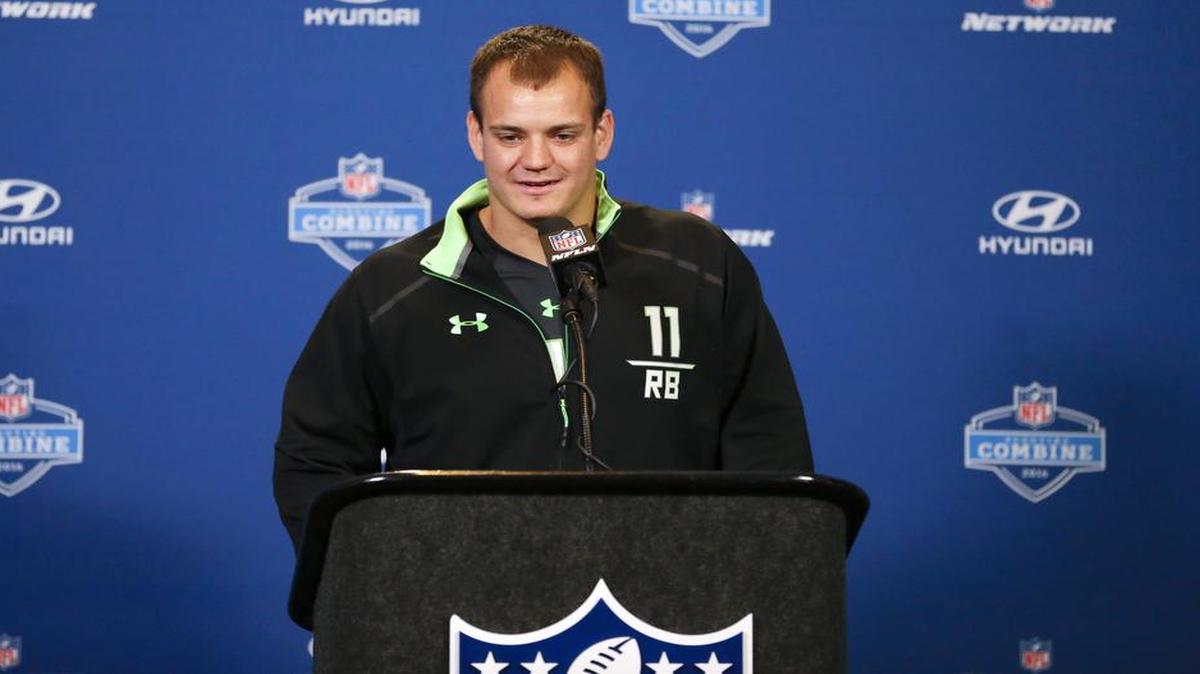 Former Kansas State fullback Glenn Gronkowski spent part of his media session at the NFL combine Thursday answering questions about his brother Rob and his “Gronk Cruise.”