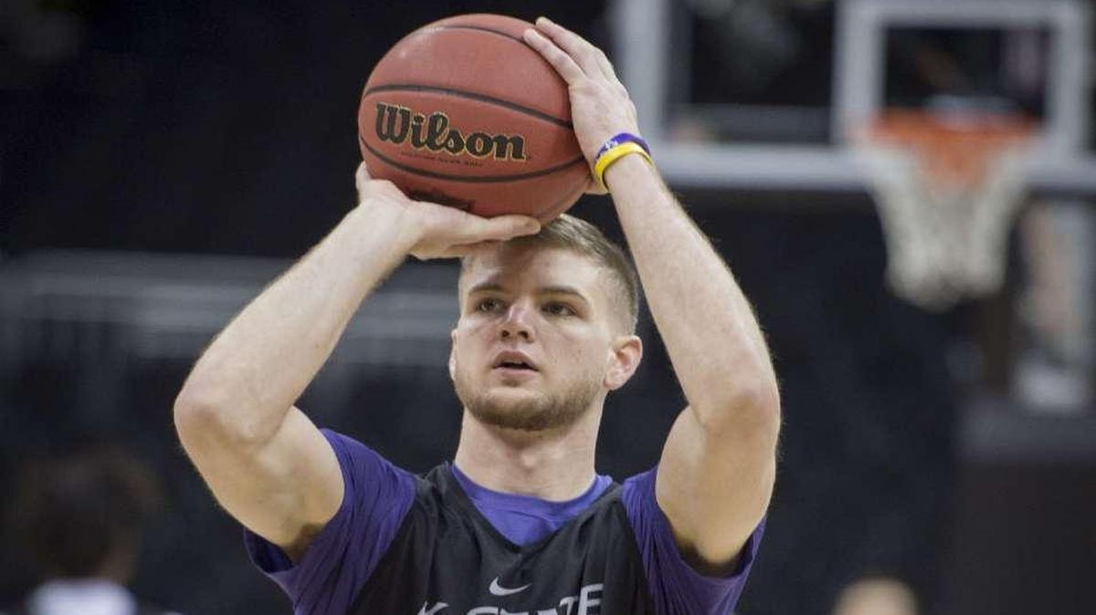 Kansas State forward Dean Wade shot free throws during practice Wednesday at the Sprint Center as the Wildcats prepared for their game against Baylor on Thursday night.