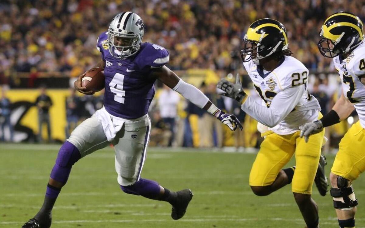 Former K-State quarterback Daniel Sams rushed against Michigan in the Buffalo Wild Wings Bowl on Dec. 28, 2013.
