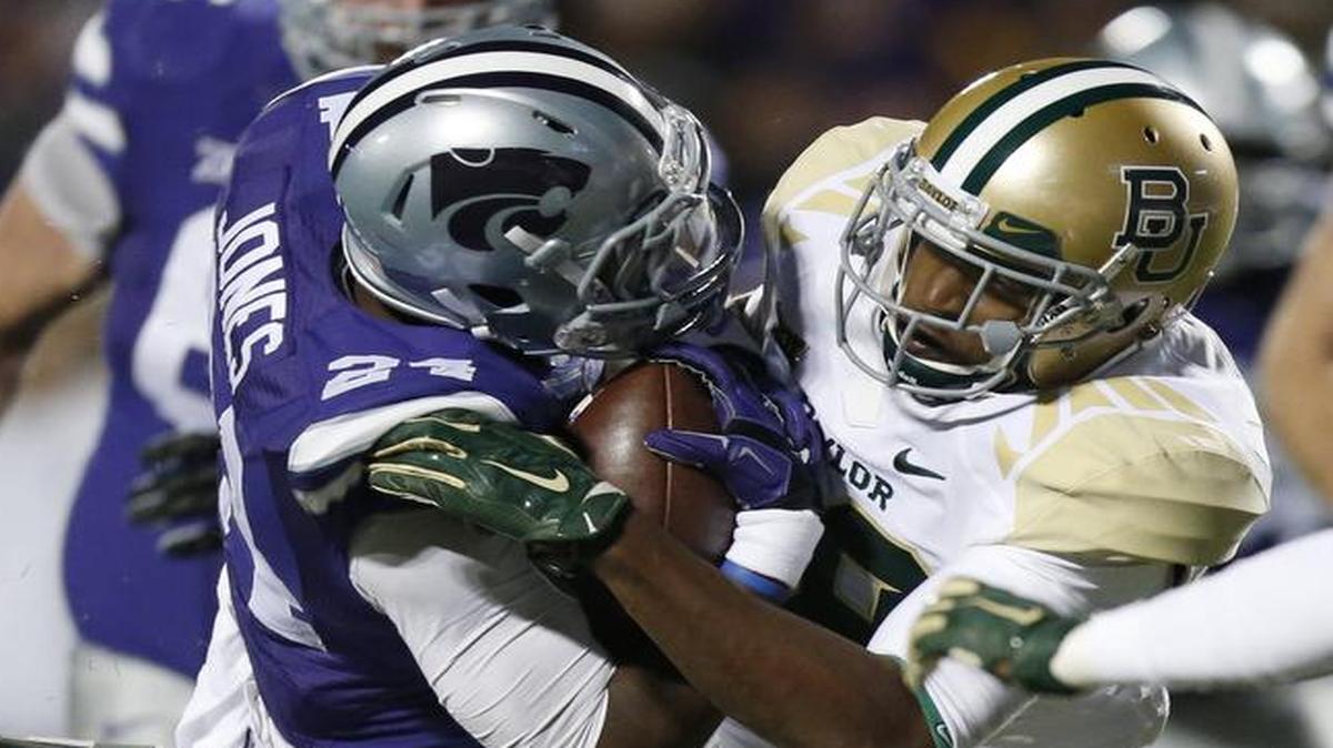 K-State running back Charles Jones ran for short yardage in last year’s game against Baylor.