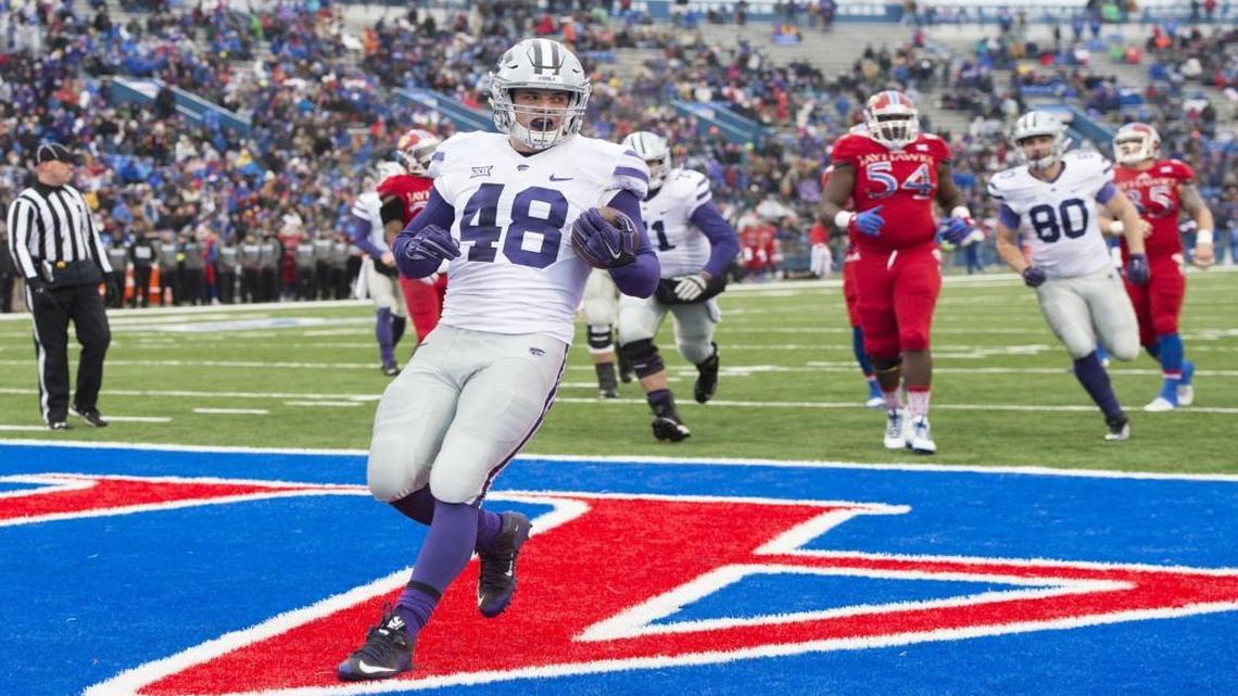 Glenn Gronkowski, the younger brother of Patriots tight end Rob Gronkowski, is working out in Mobile, Ala., in anticipation of this week’s Senior Bowl. He scored two touchdowns this year for Kansas State, including this one against Kansas.
