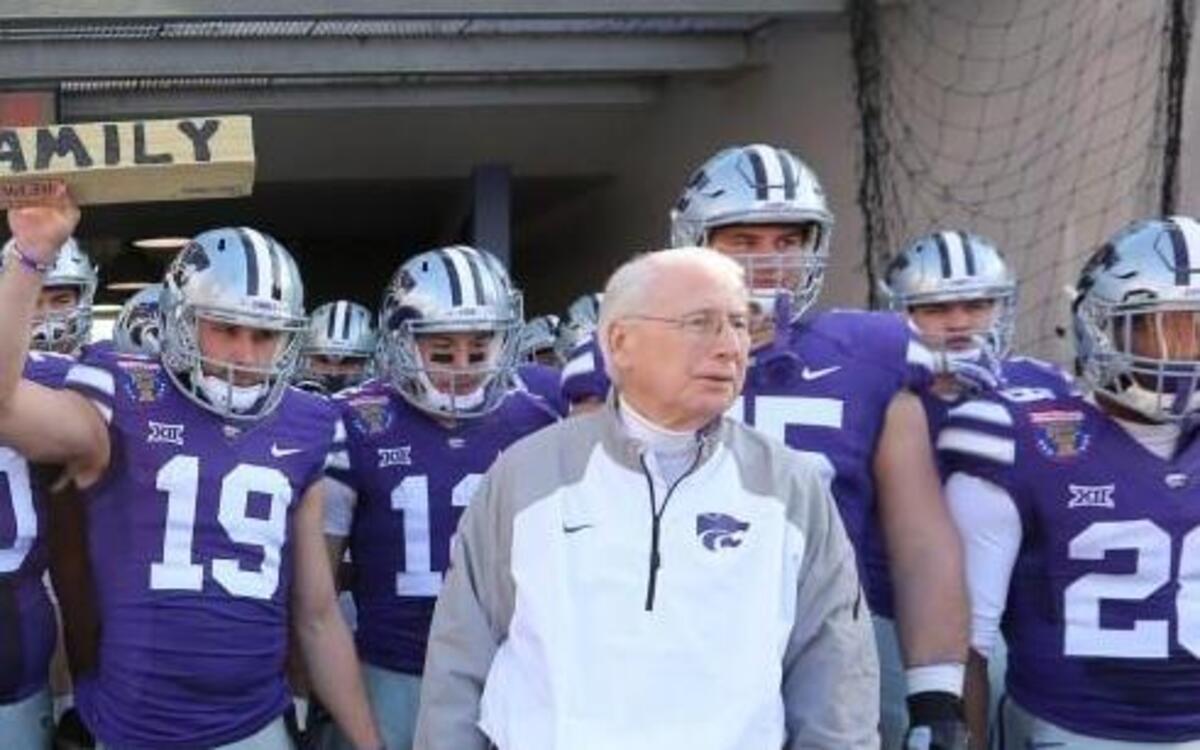Kansas State football coach Bill Snyder and his team at the Liberty Bowl earlier this year.