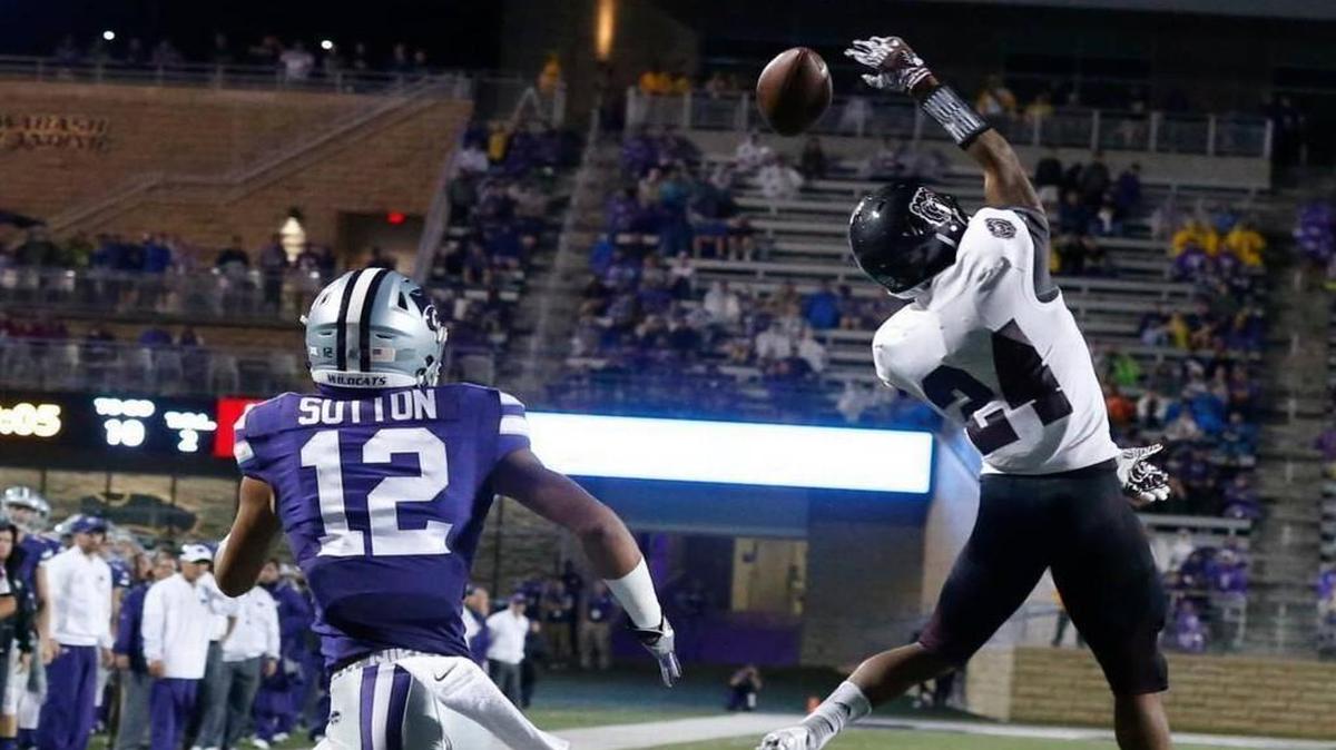 Receiver Corey Sutton tries to get open in the end zone against Missouri State. (September 24, 2016)