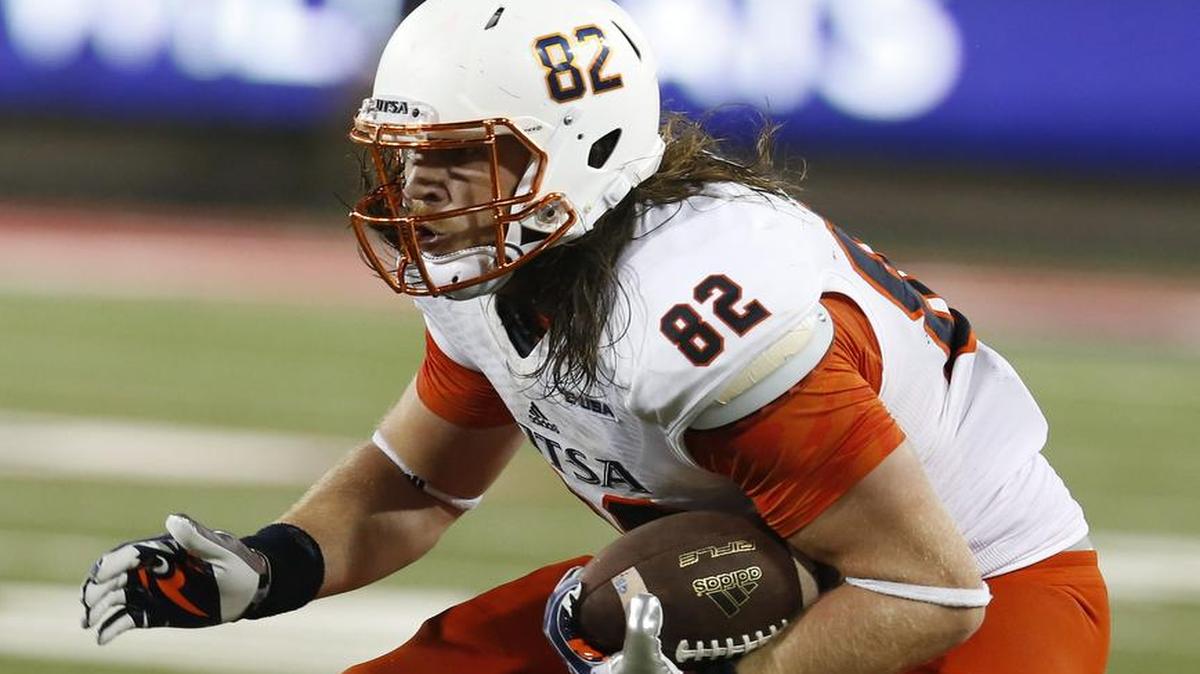 
UTSA tight end David Morgan had nine receptions for 109 yards and a touchdown at Arizona.
